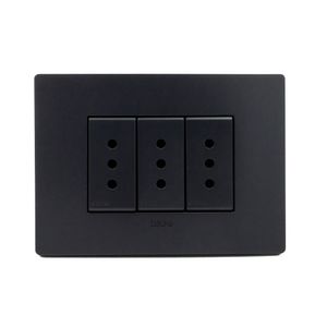 Placa Armada Blue Tomacorriente Triple 10A 119x86 mm