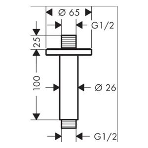 Brazo Ducha Cielo Vernis Blend 100Mm Cromada 27804000