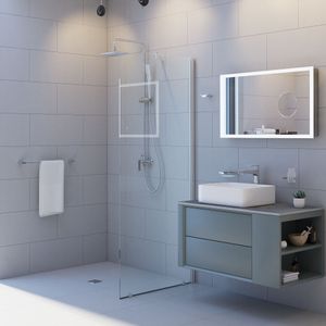 Columna Ducha Keops 20 cm Blanco/Cromo