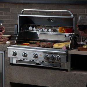 Parrilla a Gas Licuado FDV Deluxe 5Q Inoxidable