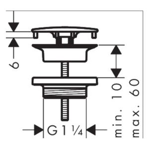 Desagüe Lavamanos S/Rebalse Brushed Black Chrome 50001340