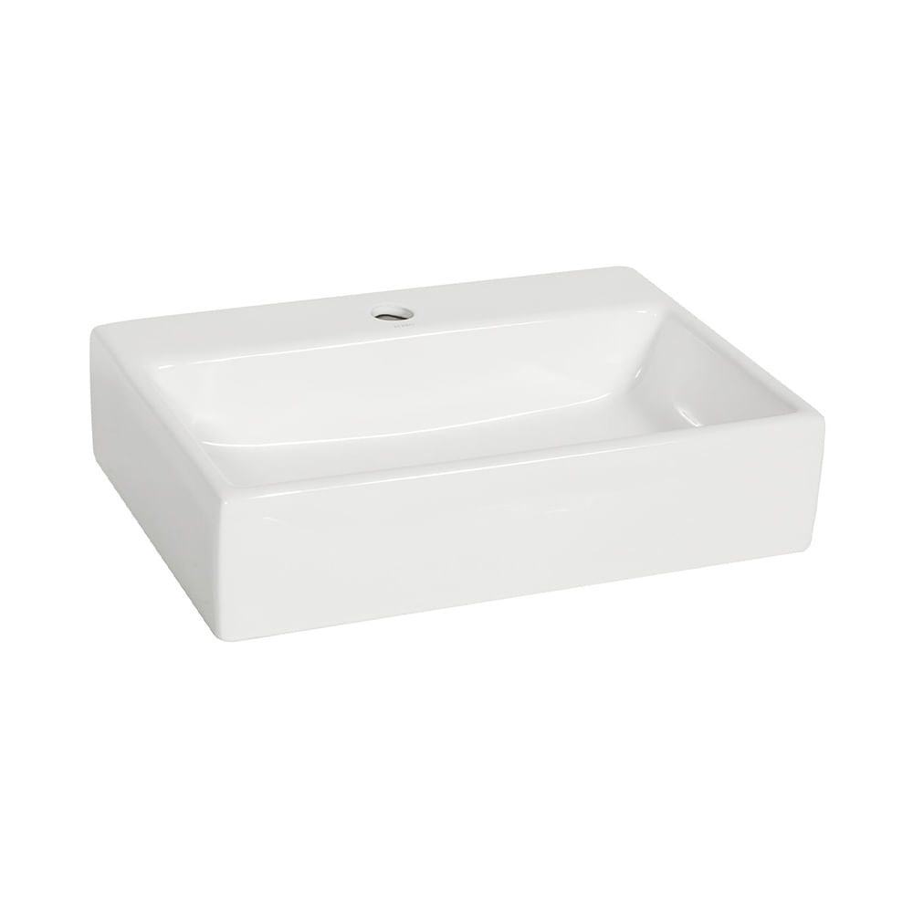 Lavamanos Creta sin Rebalse a Muro Rectangular 50cm Blanco