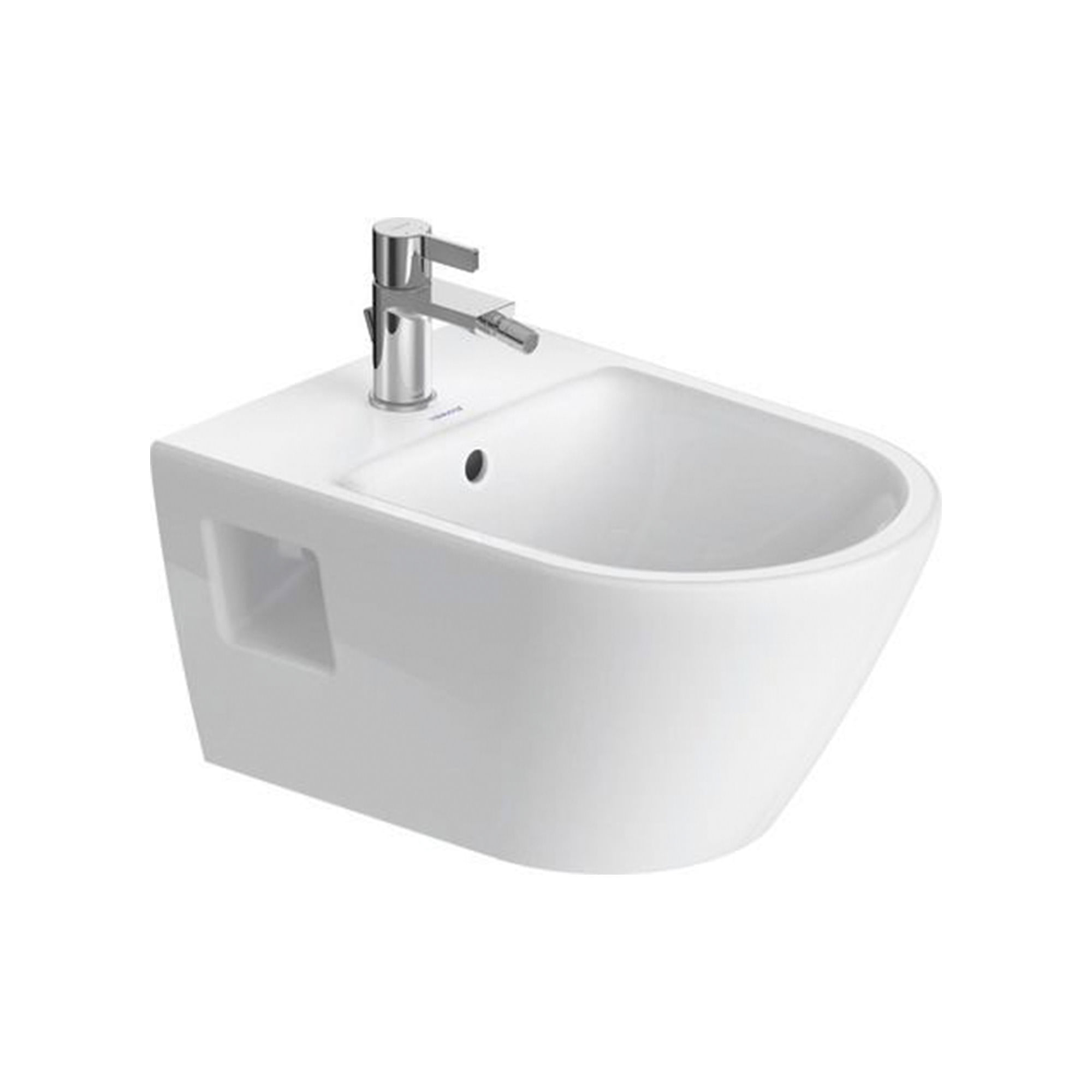 Bidé Supendido D-Neo Blanco con Rebalse y Perforación 370x540x400 mm