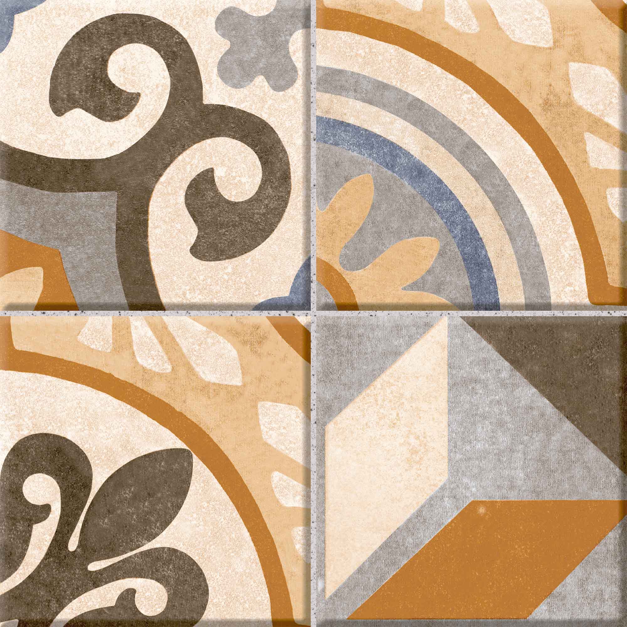 Cerámica Lisboa Mix Multicolor Mate 45x45 cm | mK.cl