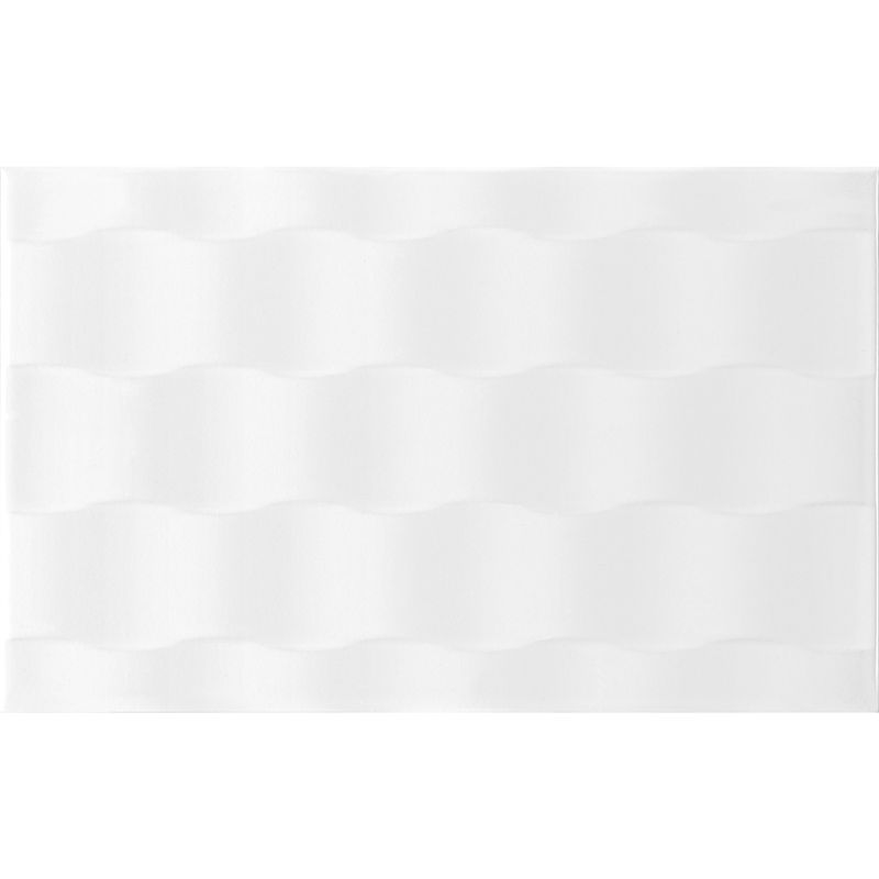 m*̈様 ホワイト フリースラグ Cerámica Muro Frost Waves Brillante 25x40 cm | mK.cl