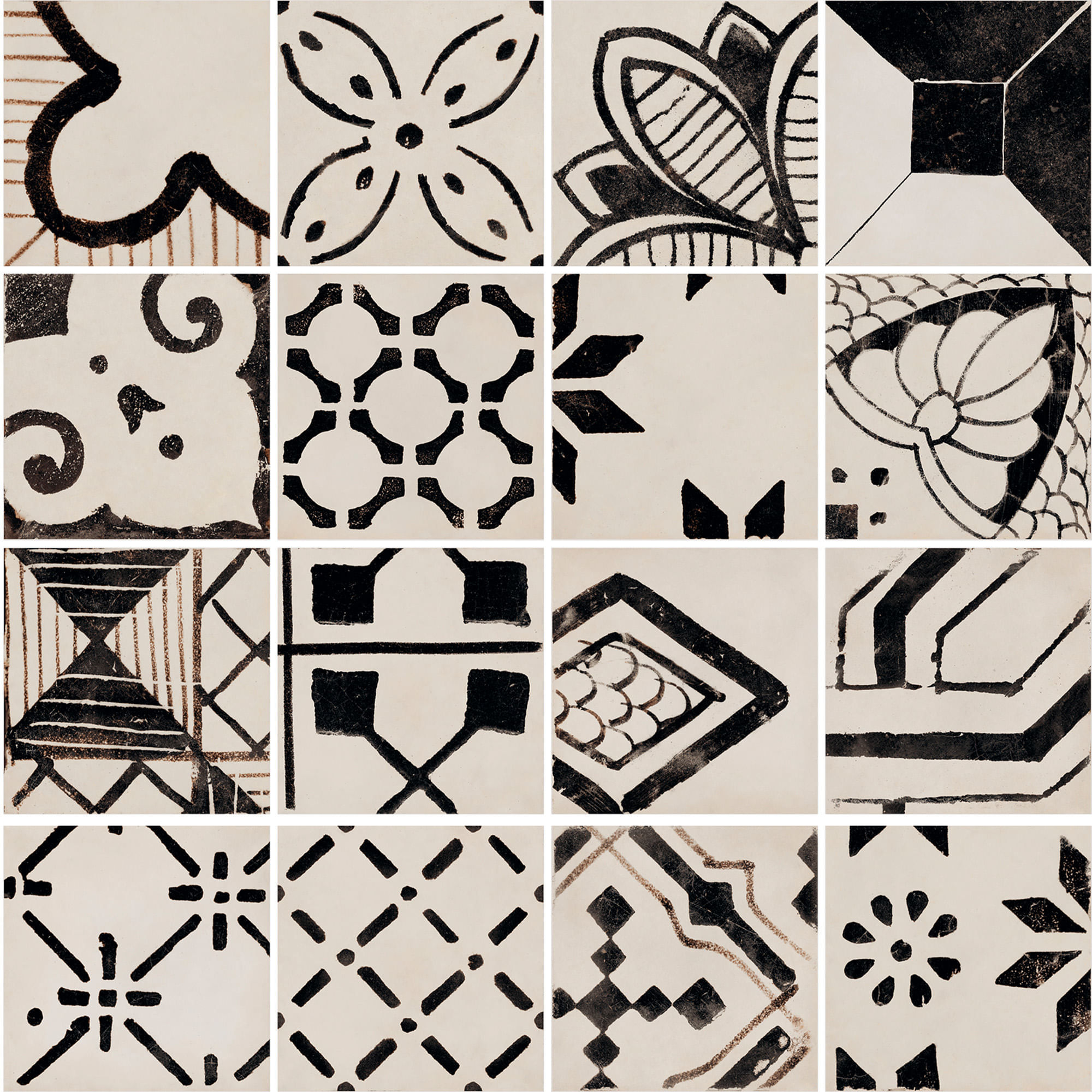 Porcelanato Tenico Riggiole Blanco Deco Mix Mate 30x30 cm