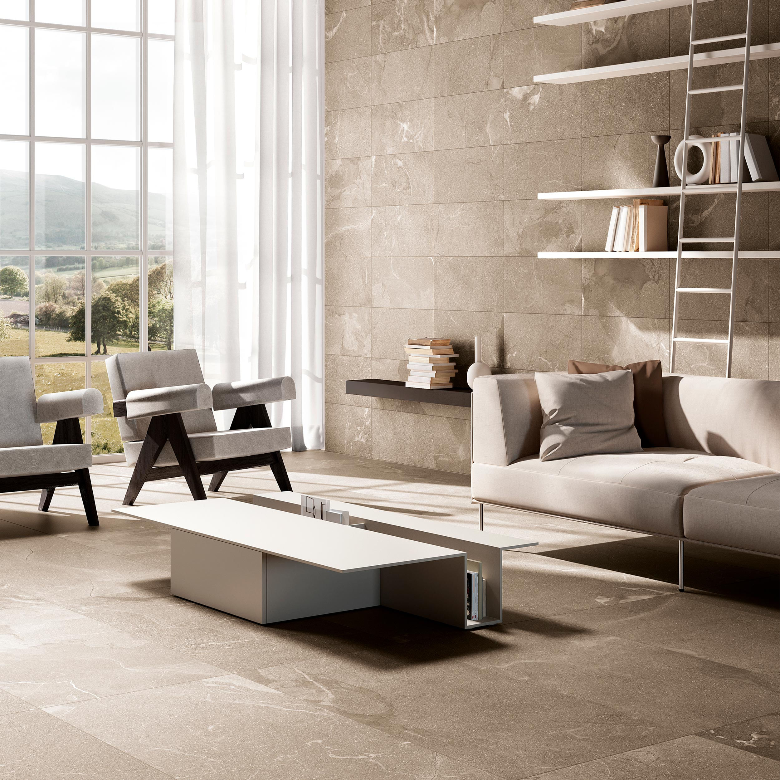 Porcelanato Mea Lapis Sabbia Mate Antideslizante 45x90 cm