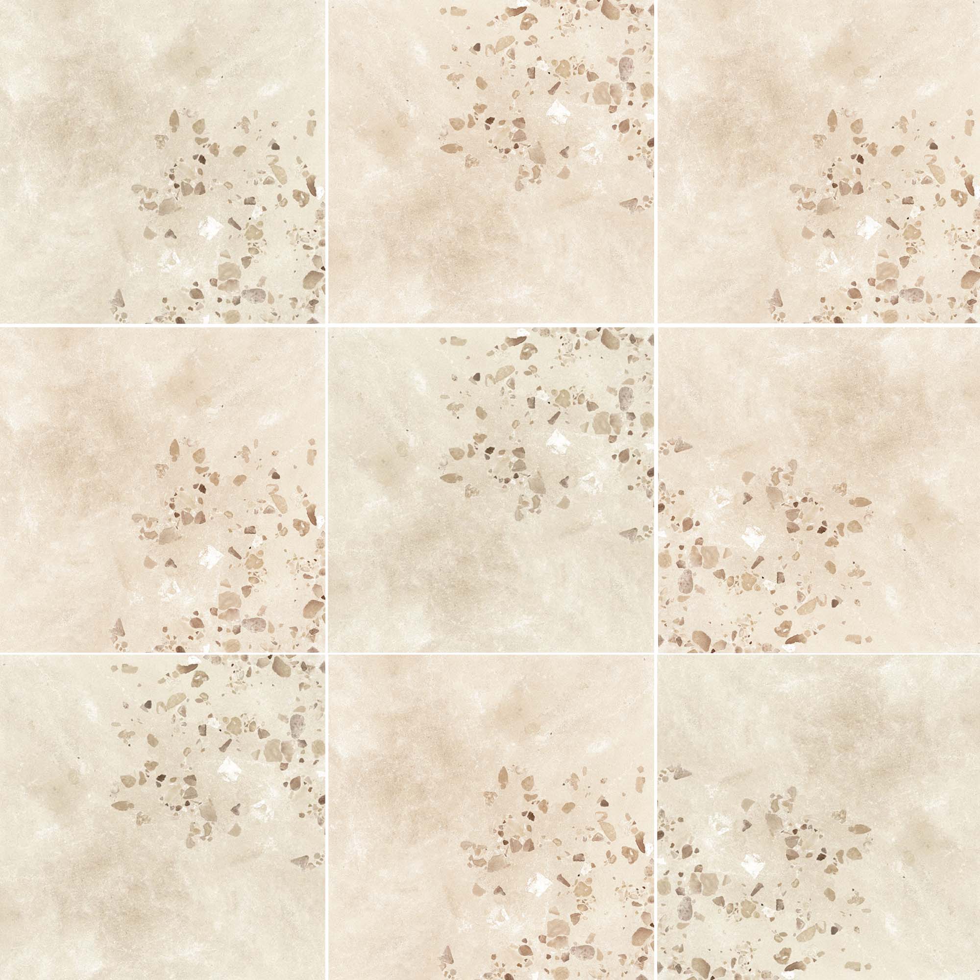 Porcelanato I Cocci Siciliani Bianco Antideslizante 90x90 cm
