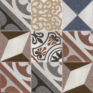 Porcelanato Rialto Mix Warm Mate 25x25 cm