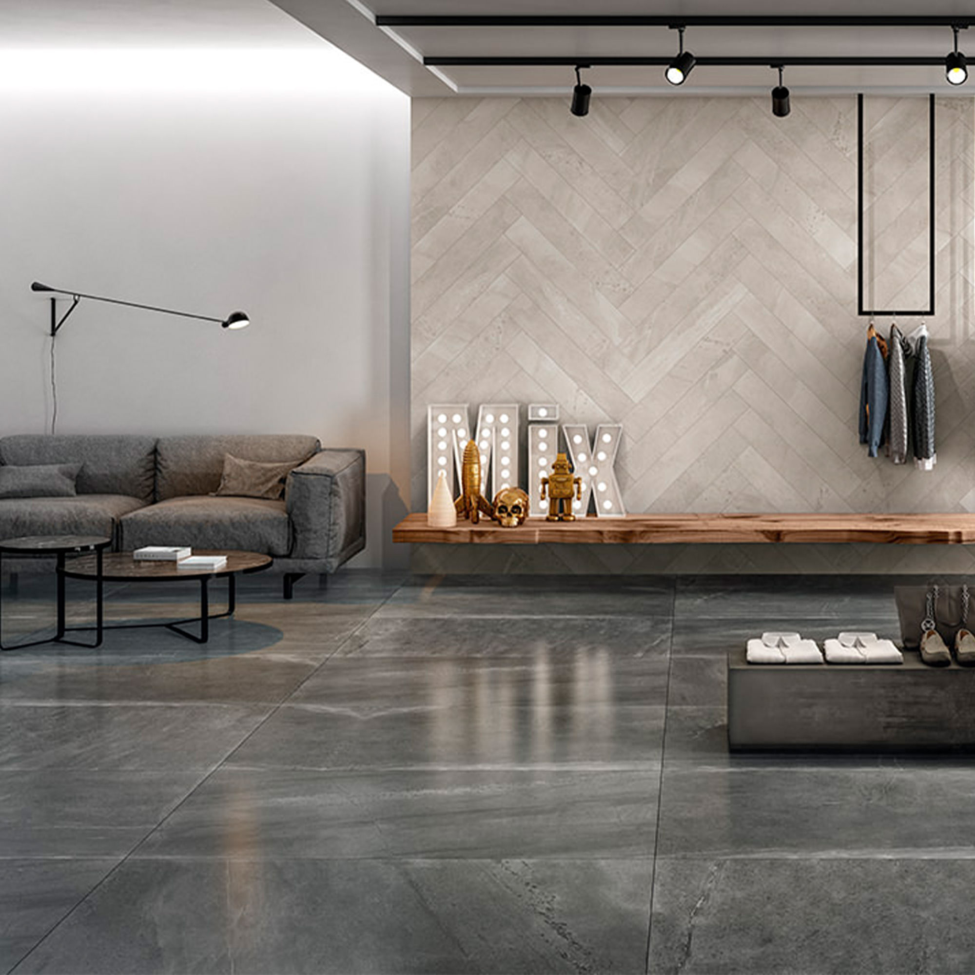 Porcelanato Brit Stone Gris Lapatto 60x120 cm